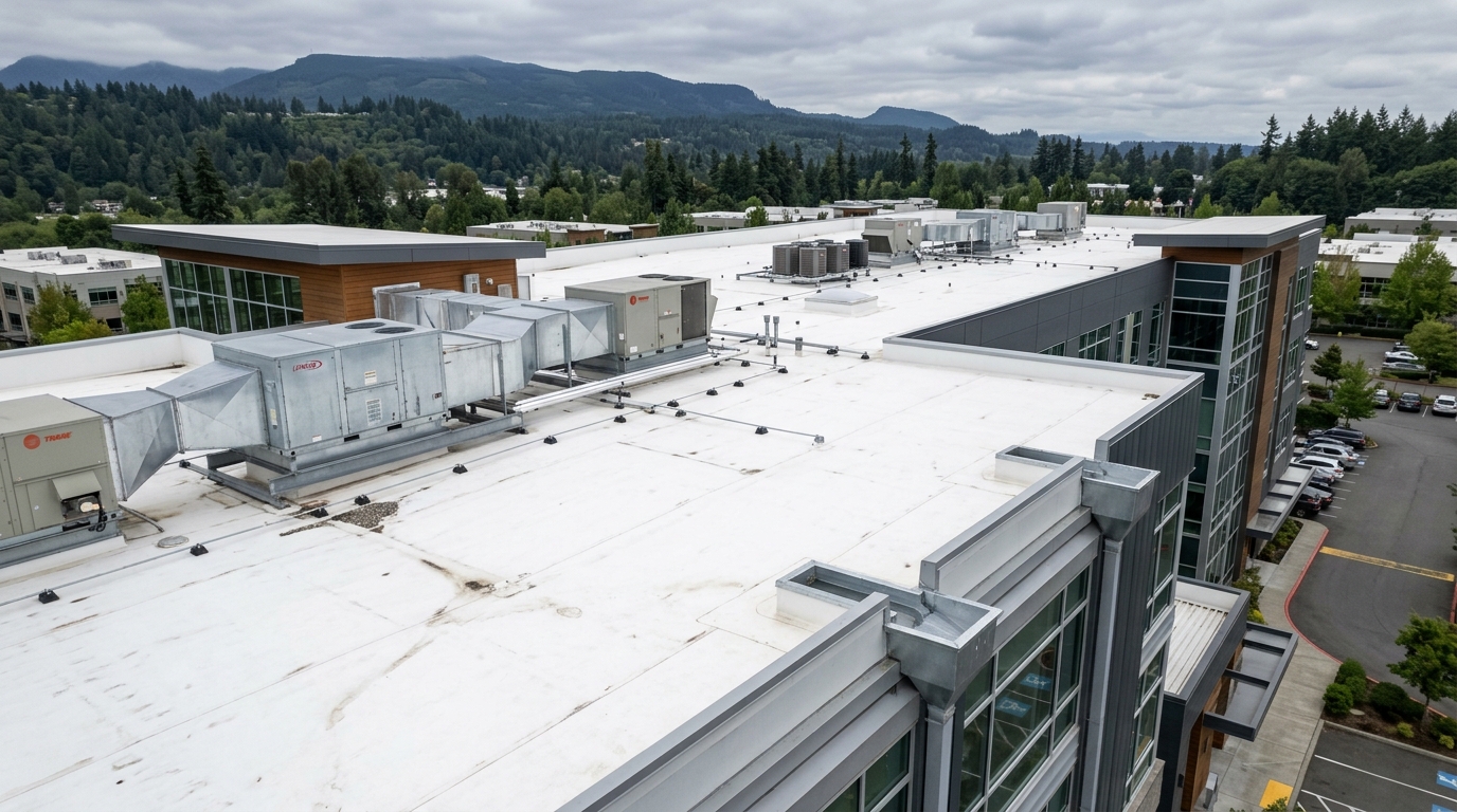 Flat roof repair and waterproofing in King County WA